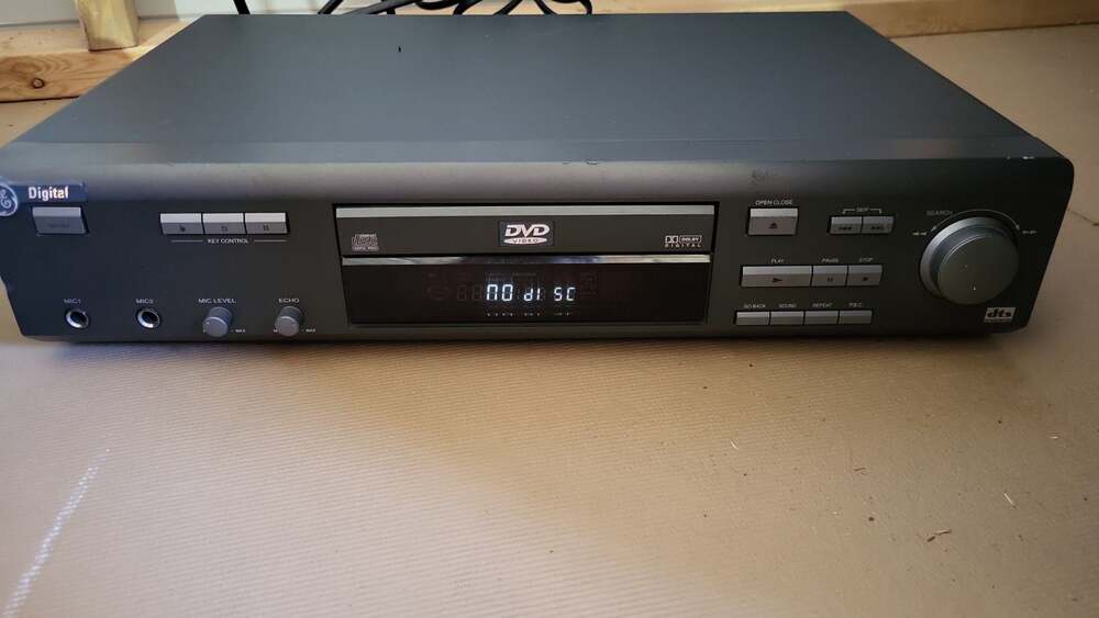 GE Digital DVD Player with Karaoke Mic Inputs and Key Control